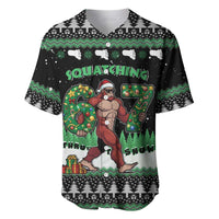 Funny Bigfoot 67 Six Seven Christmas Baseball Jersey Squatching Through The Snow - Wonder Print Shop