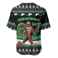 Funny Bigfoot 67 Six Seven Christmas Baseball Jersey Squatching Through The Snow - Wonder Print Shop