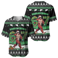 Funny Bigfoot 67 Six Seven Christmas Baseball Jersey Squatching Through The Snow - Wonder Print Shop