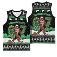 Funny Bigfoot 67 Six Seven Christmas Basketball Jersey Squatching Through The Snow - Wonder Print Shop