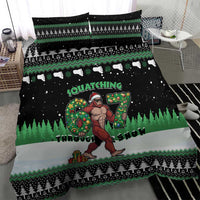 Funny Bigfoot 67 Six Seven Christmas Bedding Set Squatching Through The Snow - Wonder Print Shop