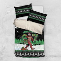Funny Bigfoot 67 Six Seven Christmas Bedding Set Squatching Through The Snow - Wonder Print Shop