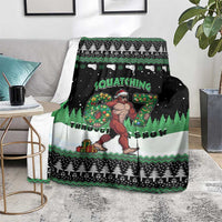 Funny Bigfoot 67 Six Seven Christmas Blanket Squatching Through The Snow - Wonder Print Shop