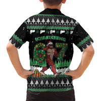 Funny Bigfoot 67 Six Seven Christmas Family Matching Mermaid Dress and Hawaiian Shirt Squatching Through The Snow - Wonder Print Shop