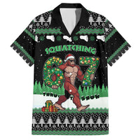 Funny Bigfoot 67 Six Seven Christmas Hawaiian Shirt Squatching Through The Snow - Wonder Print Shop