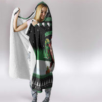 Funny Bigfoot 67 Six Seven Christmas Hooded Blanket Squatching Through The Snow - Wonder Print Shop