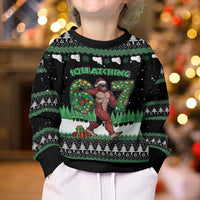 Funny Bigfoot 67 Six Seven Christmas Kid Ugly Christmas Sweater Squatching Through The Snow - Wonder Print Shop