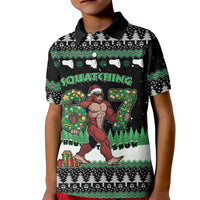 Funny Bigfoot 67 Six Seven Christmas Kid Polo Shirt Squatching Through The Snow - Wonder Print Shop
