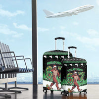 Funny Bigfoot 67 Six Seven Christmas Luggage Cover Squatching Through The Snow - Wonder Print Shop