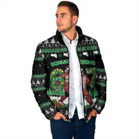 Funny Bigfoot 67 Six Seven Christmas Padded Jacket Squatching Through The Snow - Wonder Print Shop