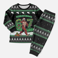 Funny Bigfoot 67 Six Seven Christmas Pajama Set Squatching Through The Snow - Wonder Print Shop
