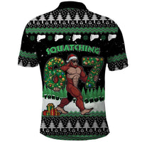 Funny Bigfoot 67 Six Seven Christmas Polo Shirt Squatching Through The Snow - Wonder Print Shop