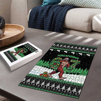 Funny Bigfoot 67 Six Seven Christmas Puzzle Squatching Through The Snow - Wonder Print Shop