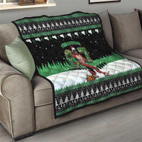 Funny Bigfoot 67 Six Seven Christmas Quilt Squatching Through The Snow - Wonder Print Shop