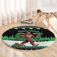 Funny Bigfoot 67 Six Seven Christmas Round Carpet Squatching Through The Snow - Wonder Print Shop