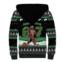 Funny Bigfoot 67 Six Seven Christmas Sherpa Hoodie Squatching Through The Snow - Wonder Print Shop
