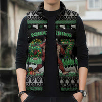 Funny Bigfoot 67 Six Seven Christmas Sleeveless Puffer Jacket Squatching Through The Snow - Wonder Print Shop