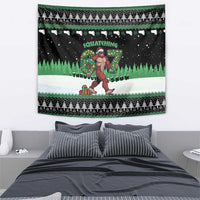 Funny Bigfoot 67 Six Seven Christmas Tapestry Squatching Through The Snow - Wonder Print Shop