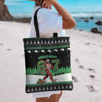 Funny Bigfoot 67 Six Seven Christmas Tote Bag Squatching Through The Snow - Wonder Print Shop