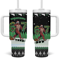 Funny Bigfoot 67 Six Seven Christmas Tumbler With Handle Squatching Through The Snow - Wonder Print Shop