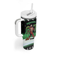 Funny Bigfoot 67 Six Seven Christmas Tumbler With Handle Squatching Through The Snow - Wonder Print Shop