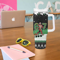 Funny Bigfoot 67 Six Seven Christmas Tumbler With Handle Squatching Through The Snow - Wonder Print Shop