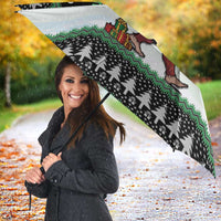 Funny Bigfoot 67 Six Seven Christmas Umbrella Squatching Through The Snow - Wonder Print Shop