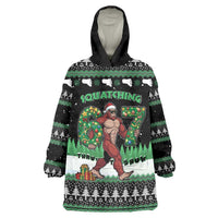 Funny Bigfoot 67 Six Seven Christmas Wearable Blanket Hoodie Squatching Through The Snow - Wonder Print Shop