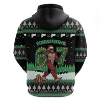 Funny Bigfoot 67 Six Seven Christmas Zip Hoodie Squatching Through The Snow - Wonder Print Shop