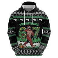Funny Bigfoot 67 Six Seven Christmas Zip Hoodie Squatching Through The Snow - Wonder Print Shop
