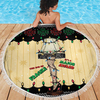 Christmas Story Beach Blanket Fragile Leg Lamp - Wonder Print Shop