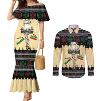 Christmas Story Couples Matching Mermaid Dress and Long Sleeve Button Shirt Fragile Leg Lamp - Wonder Print Shop