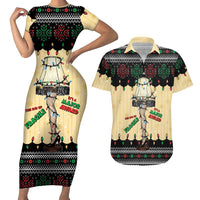 Christmas Story Couples Matching Short Sleeve Bodycon Dress and Hawaiian Shirt Fragile Leg Lamp - Wonder Print Shop