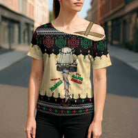 Christmas Story Cross Shoulder Shirt Fragile Leg Lamp - Wonder Print Shop