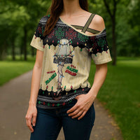 Christmas Story Cross Shoulder Shirt Fragile Leg Lamp - Wonder Print Shop