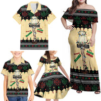 Christmas Story Family Matching Off Shoulder Maxi Dress and Hawaiian Shirt Fragile Leg Lamp - Wonder Print Shop