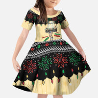 Christmas Story Family Matching Short Sleeve Bodycon Dress and Hawaiian Shirt Fragile Leg Lamp - Wonder Print Shop