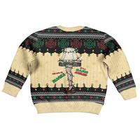 Christmas Story Kid Ugly Christmas Sweater Fragile Leg Lamp - Wonder Print Shop