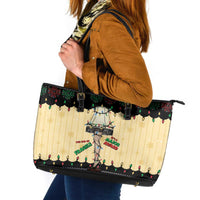 Christmas Story Leather Tote Bag Fragile Leg Lamp - Wonder Print Shop