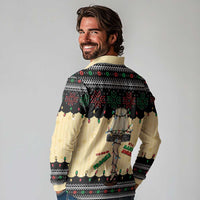 Christmas Story Long Sleeve Polo Shirt Fragile Leg Lamp - Wonder Print Shop