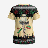 Christmas Story Scrub Top Fragile Leg Lamp - Wonder Print Shop