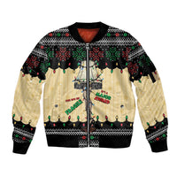 Christmas Story Sleeve Zip Bomber Jacket Fragile Leg Lamp - Wonder Print Shop
