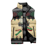 Christmas Story Sleeveless Puffer Jacket Fragile Leg Lamp - Wonder Print Shop