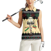 Christmas Story Women Sleeveless Polo Shirt Fragile Leg Lamp - Wonder Print Shop
