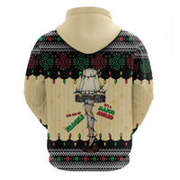 Christmas Story Zip Hoodie Fragile Leg Lamp - Wonder Print Shop