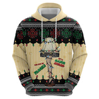 Christmas Story Zip Hoodie Fragile Leg Lamp - Wonder Print Shop