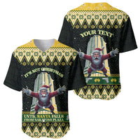 Personalised Nakatomi Plaza Baseball Jersey It's Not Xmas Until Santa Falls - Wonder Print Shop