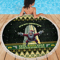 Nakatomi Plaza Beach Blanket It's Not Xmas Until Santa Falls - Wonder Print Shop
