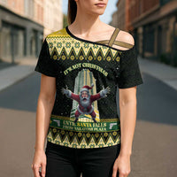 Personalised Nakatomi Plaza Cross Shoulder Shirt It's Not Xmas Until Santa Falls - Wonder Print Shop