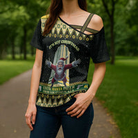 Personalised Nakatomi Plaza Cross Shoulder Shirt It's Not Xmas Until Santa Falls - Wonder Print Shop